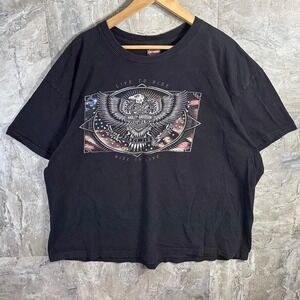 Harley Davidson T-Shirt Eagle Live To Ride Ride To Live Men 3XL black  tee